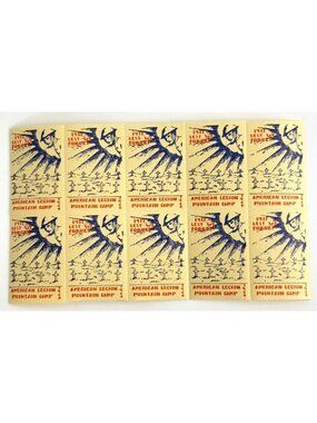 American Legion Mountain Camp 1917 Block Of 10 Poster Stamps Lest We Forget MNH